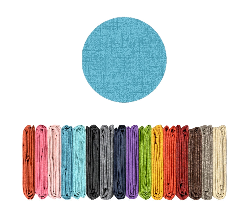 Telo Arredo Tinta Unita Made in Italy in Cotone Panama Grandfoulard Copritutto Azzurro - 2 Posti 280x240