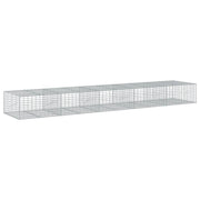Gabbione recinto a gabbia muro di contenimento con coperchio 500 x 100 x 50 cm ferro zincato argento 02_0040172