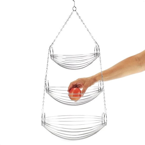 Etagère ovale per frutta appesa in cucina - Etagère ovale per frutta appesa in metallo (- ovaletta)
