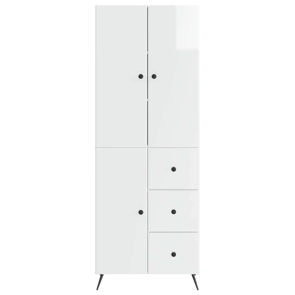 Set di armadi 2 pz Bianco Lucido Legno ingegnerizzato 3416902