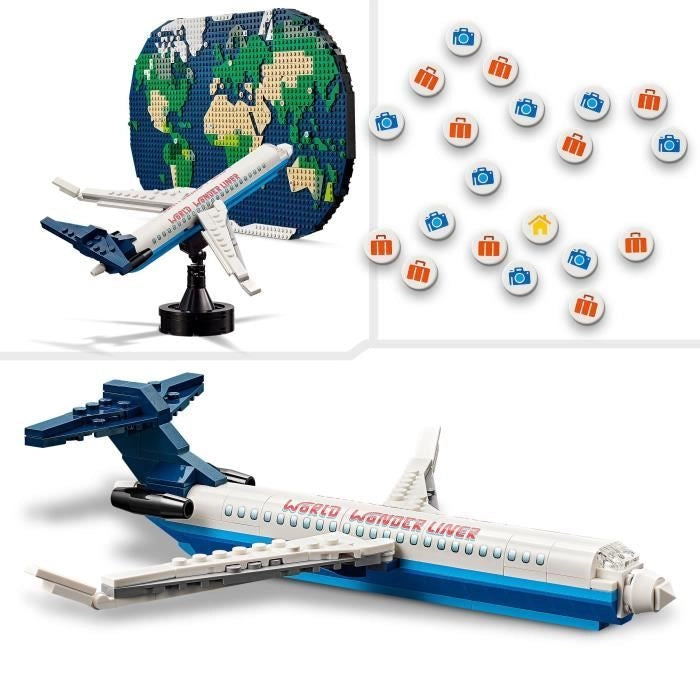 LEGO Family 41838 Ricordi di viaggio - Mappa del mondo - Regalo per i viaggiatori