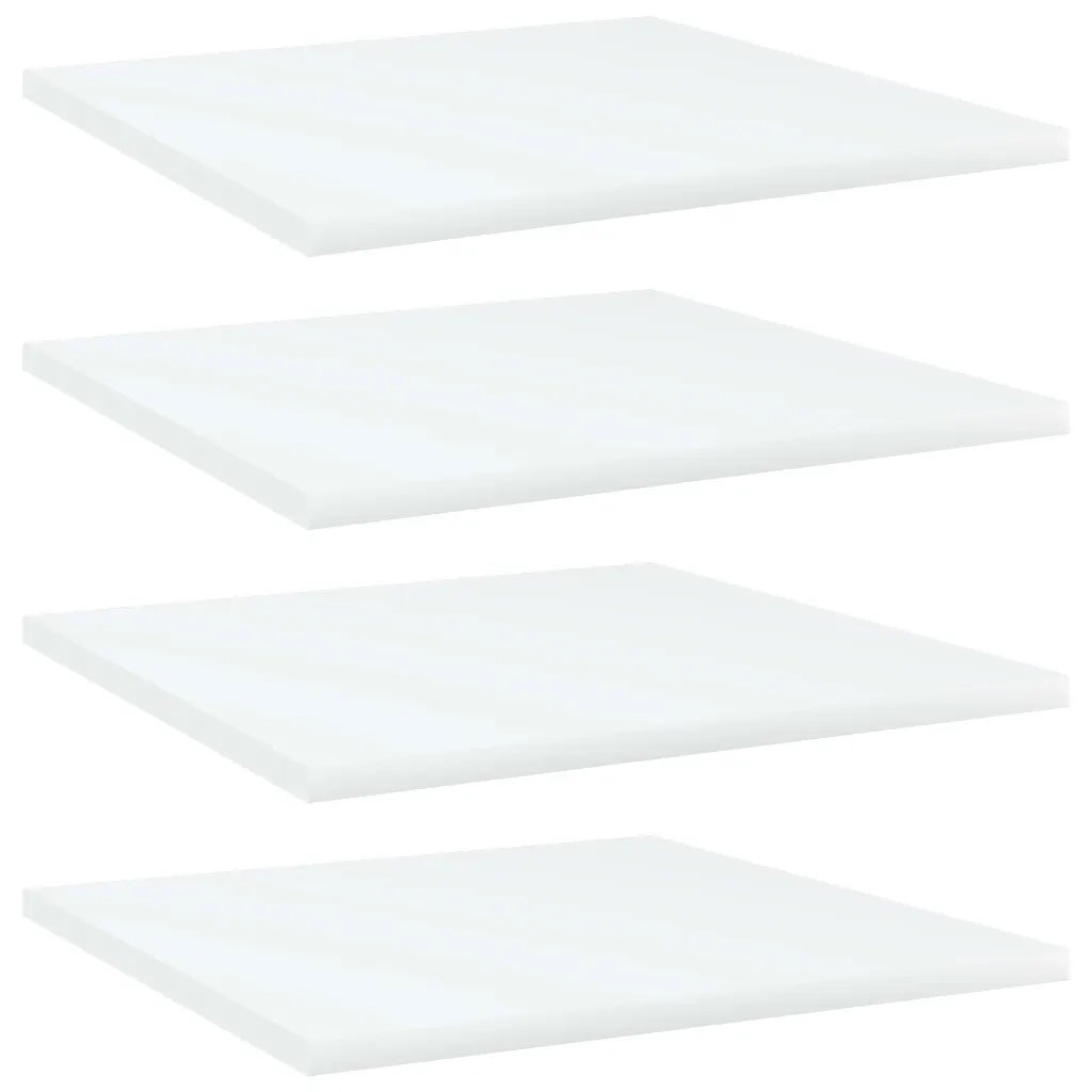 Ripiani per Libreria 4pz Bianchi 40x40x1,5 cm Legno Multistrato 805170