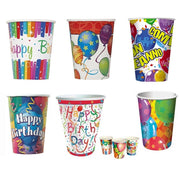 Trade Shop - Set 48pz Bicchieri Di Carta Per Feste Happy Birthday Usa E Getta Compleanno Party -