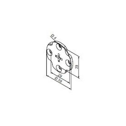 ADATTATORE UNIVERSALE BIANCO PER SUPPORTI ROLLEASE R8 NICE 523.30001 AUTOMAZIONE