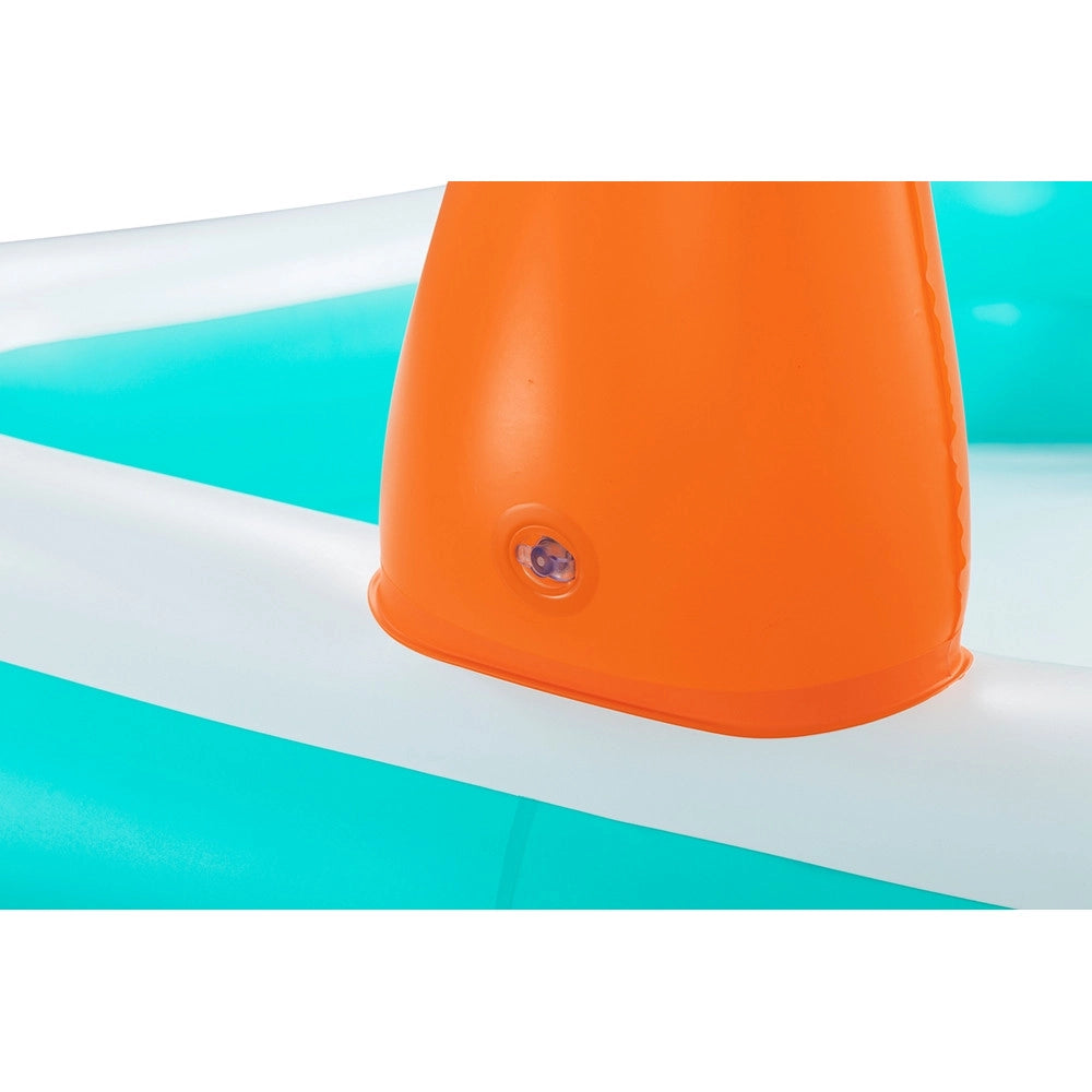 Trade Shop - Piscina Gonfiabile Familiare Con Canestro Da Basket Pallone 251x168x102 Cm Giardino 54445 -