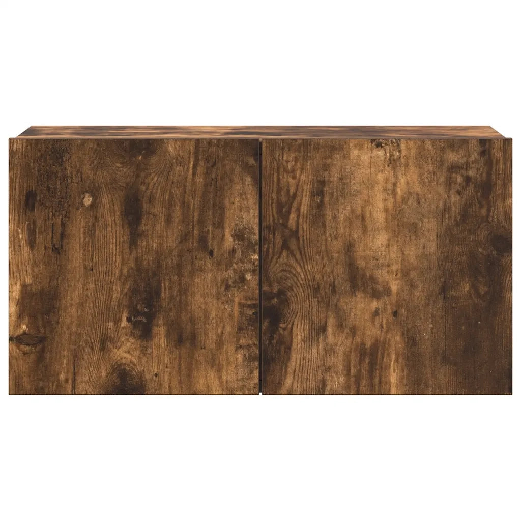 Set di Mobili Porta TV 4 pz Rovere Fumo in Legno Multistrato 3114643