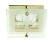 Faretto incasso quadrato oro vetro 1xMR16 Candellux SZ-06