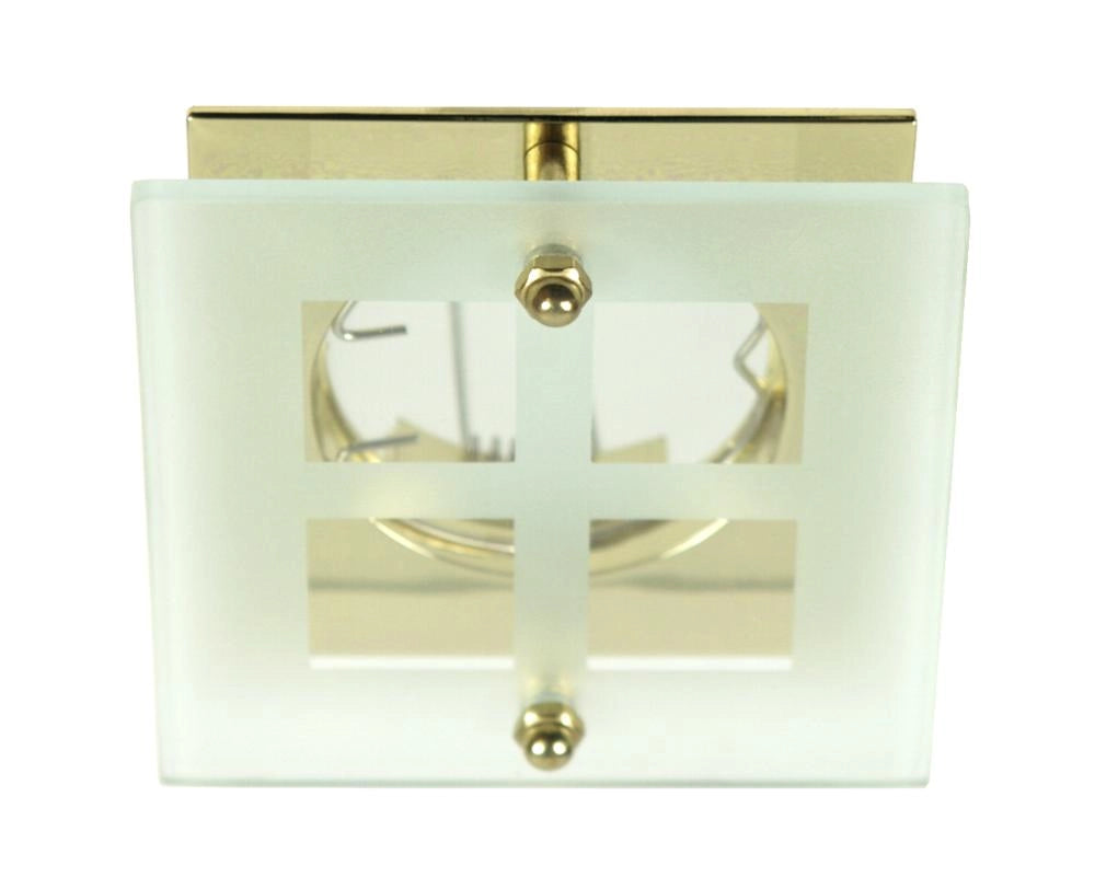 Faretto incasso quadrato oro vetro 1xMR16 Candellux SZ-06