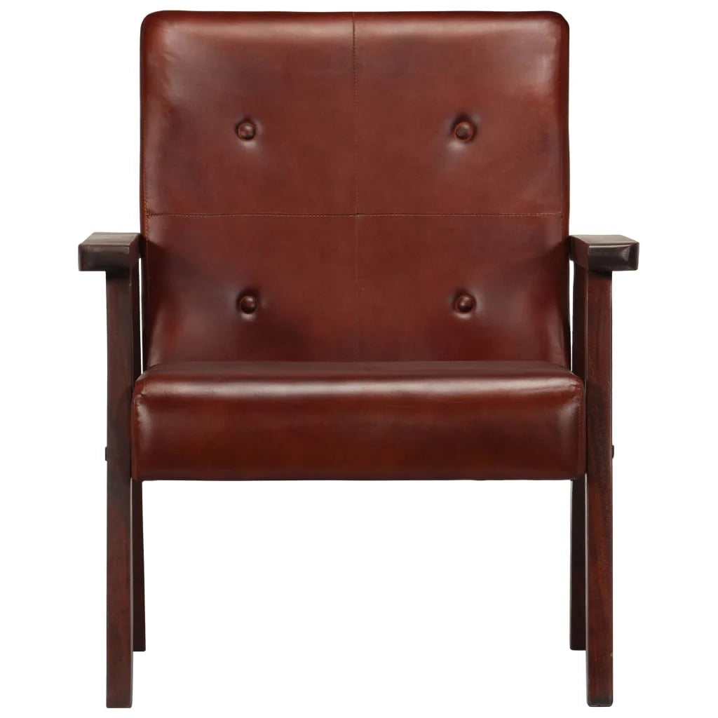 Poltrona sedia poltrona divano di design soggiorno vera pelle marrone 1102172/3