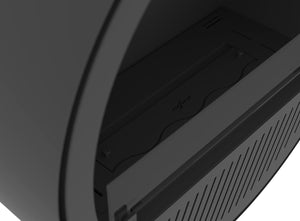 Camino a Bioetanolo da Parete Ø72,4x30 cm Incyrcle Slim Wall Nero