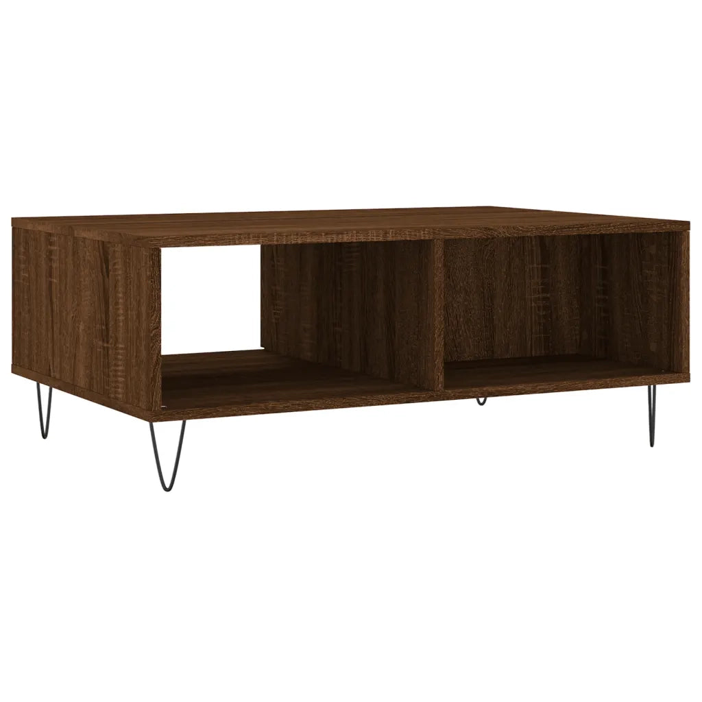 Tavolino da Salotto-Tavolino da soggiorno-Tavolo Rovere Marrone 90x60x35cm Legno Multistrato 850525