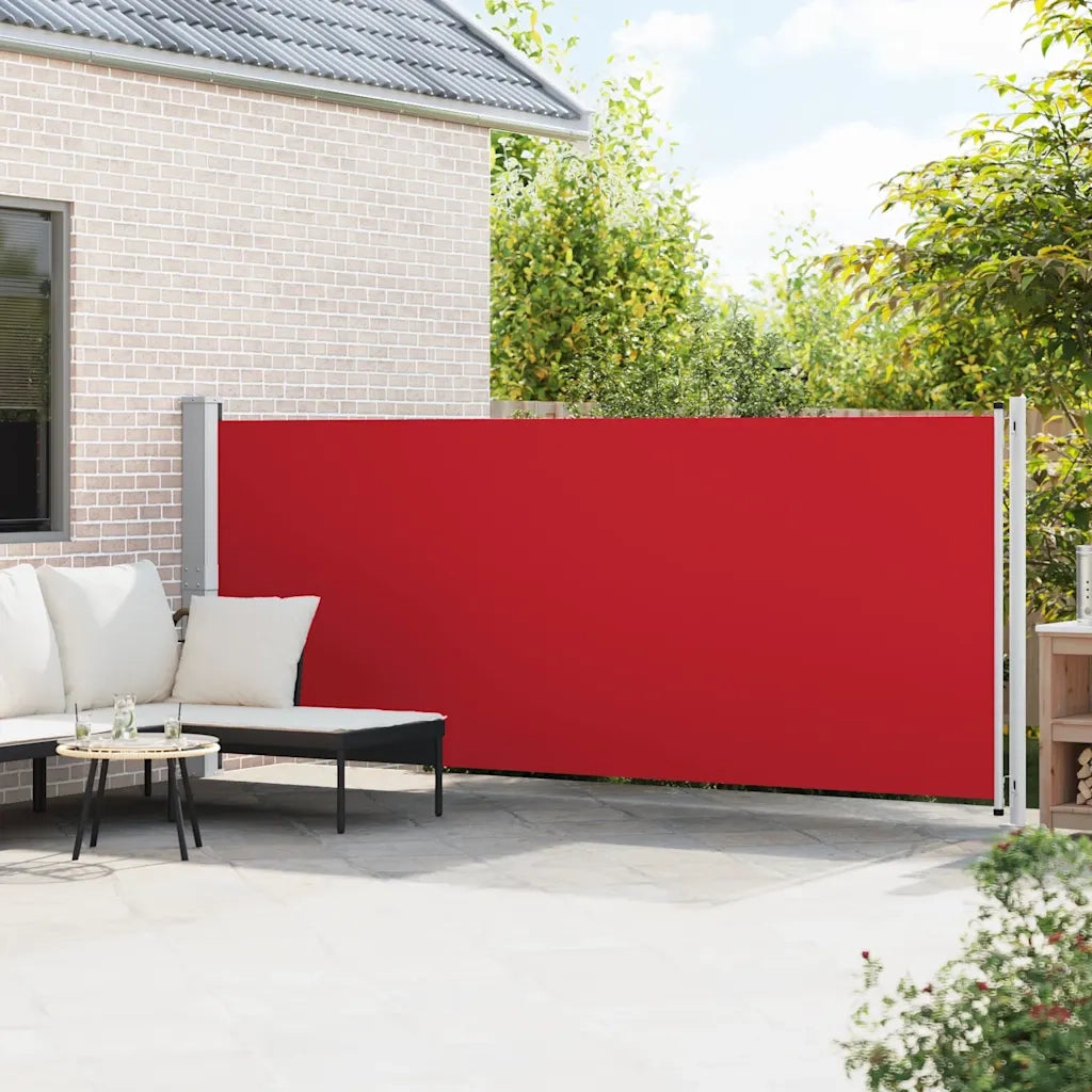 Tenda Laterale Retrattile per Patio 600x160 cm Rossa 313378