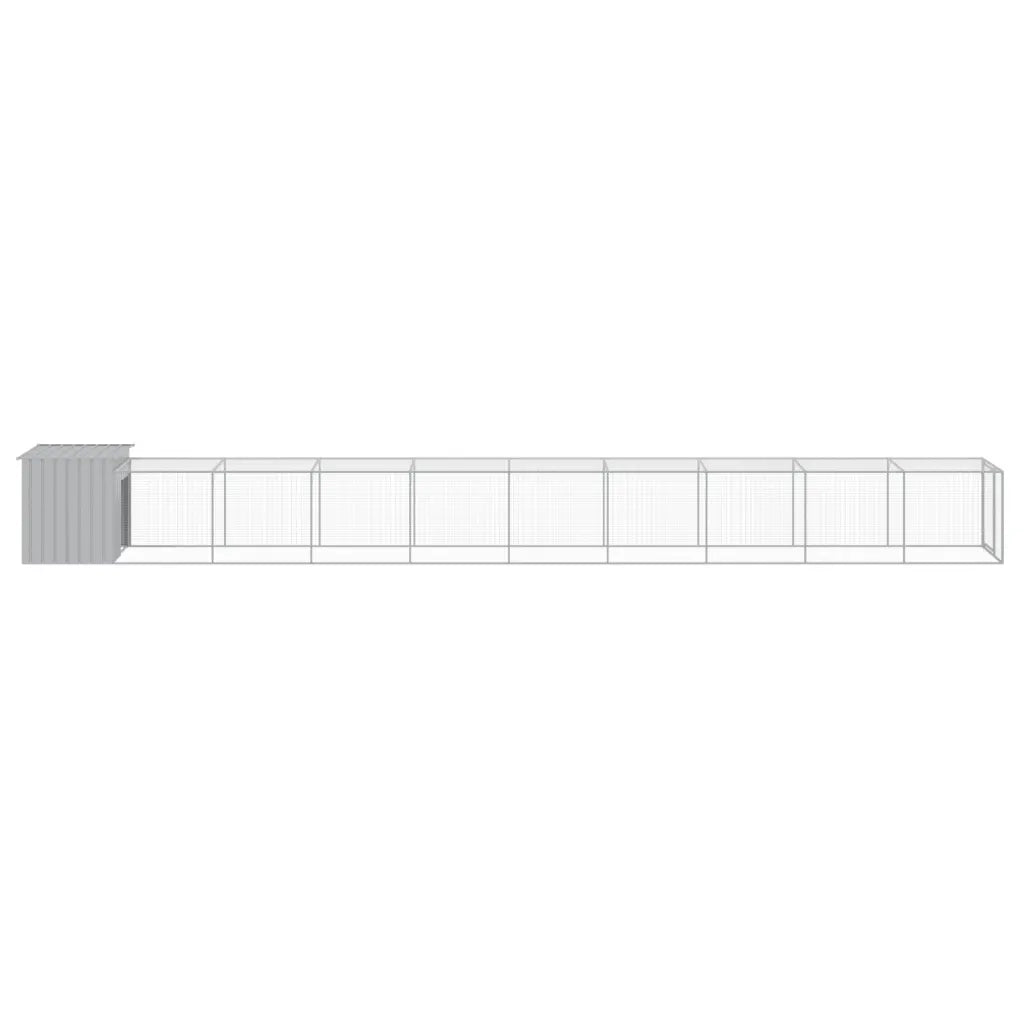 Pollaio Area Corsa Grigio Chiaro 110x1017x110cm Acciaio Zincato 3189097
