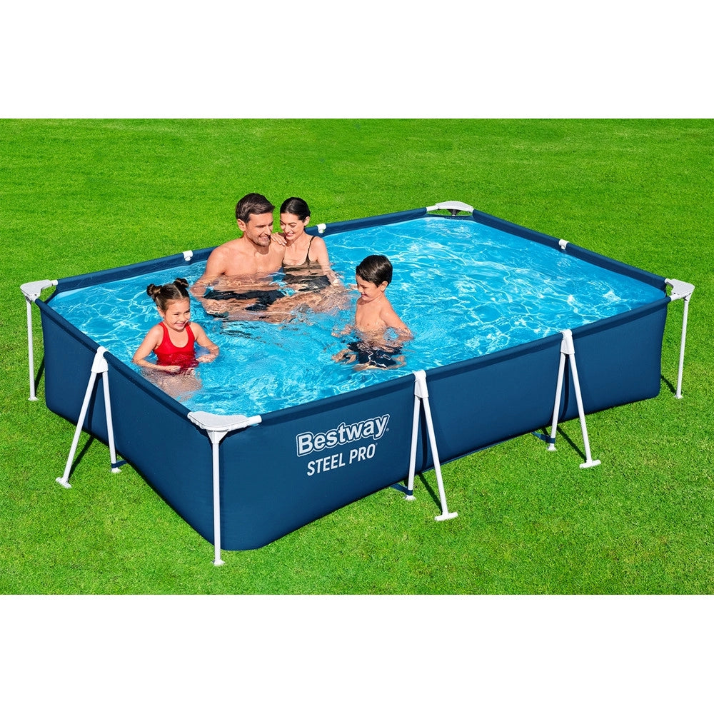 Trade Shop - Piscina Rettangolare Steel Pro Con Struttura In Acciaio Pompa Filtro 300x201x66cm 56411 -