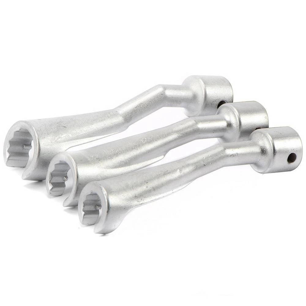 Trade Shop - Set 3 Chiavi Aperte Per Raccordi Carburatori Iniettori 1/2" 14 17 19mm Fs-15663 -