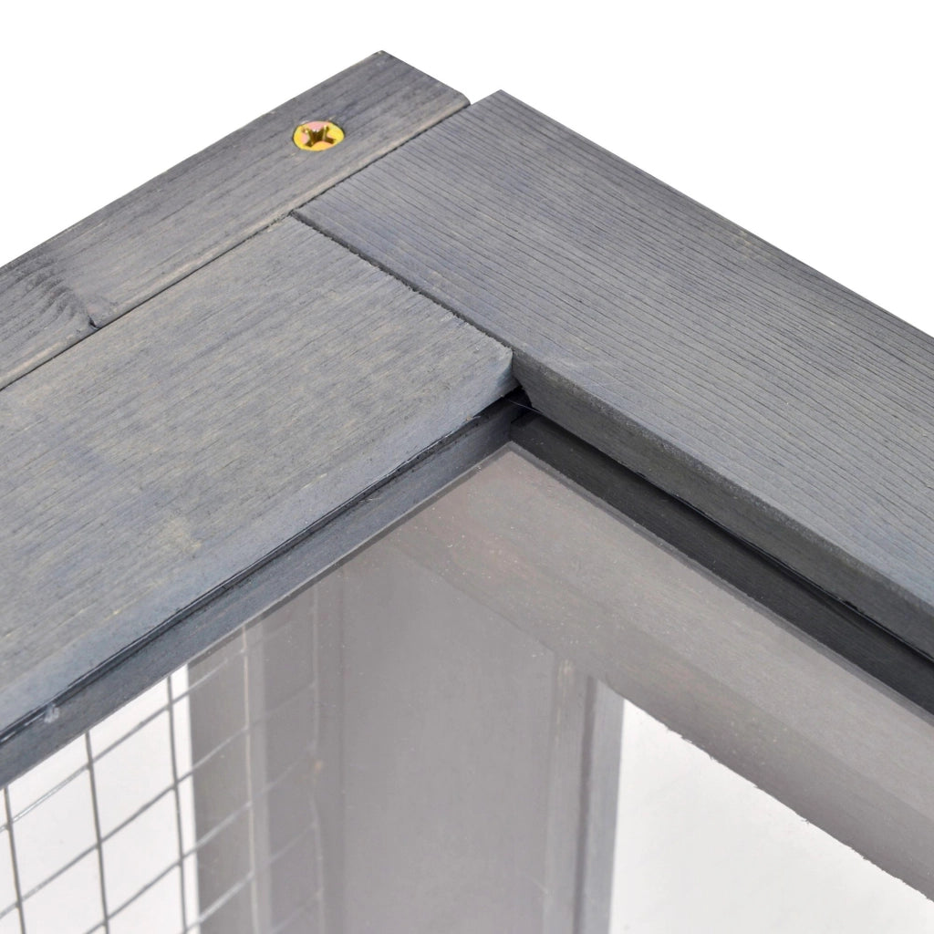 Recinto Habitat per Tartarughe e Piccoli Animali ¨C Xylo ¨C Legno Massello Grigio 91x60,5x32cm