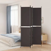 Divisorio a 3 Pannelli Marrone 150x220 cm in Tessuto 350243