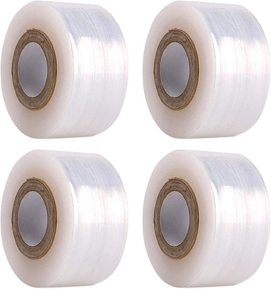 Foglia adesiva per piante - 5 cm x 200 m - Foglia adesiva trasparente - Foglia per ente - Foglia per giardinaggio - Foglia per serra - Foglia PE estensibile adesiva - Foglia per fiori trasparente - Idonea per l'innesto di gemme e rami in giardini e serre