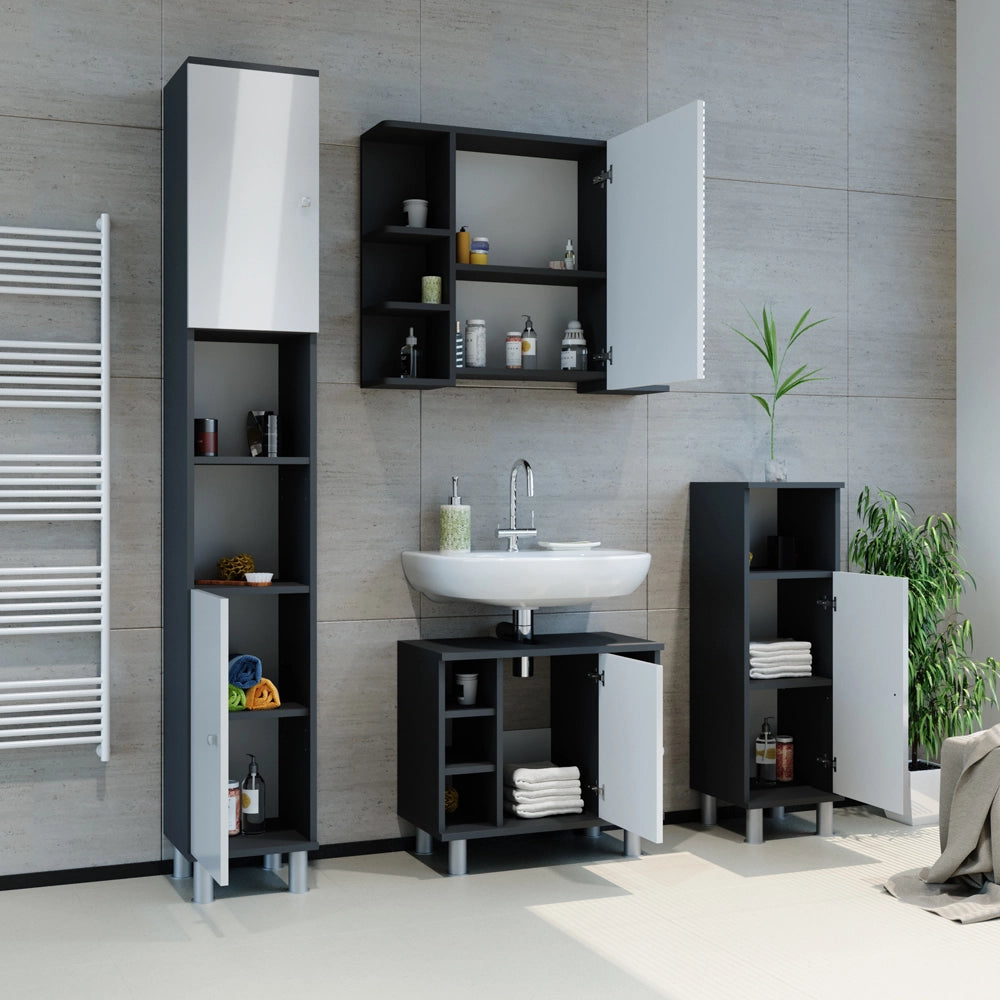 Vicco Specchio contenitore bagno Antracite 79.6 x 64 cm