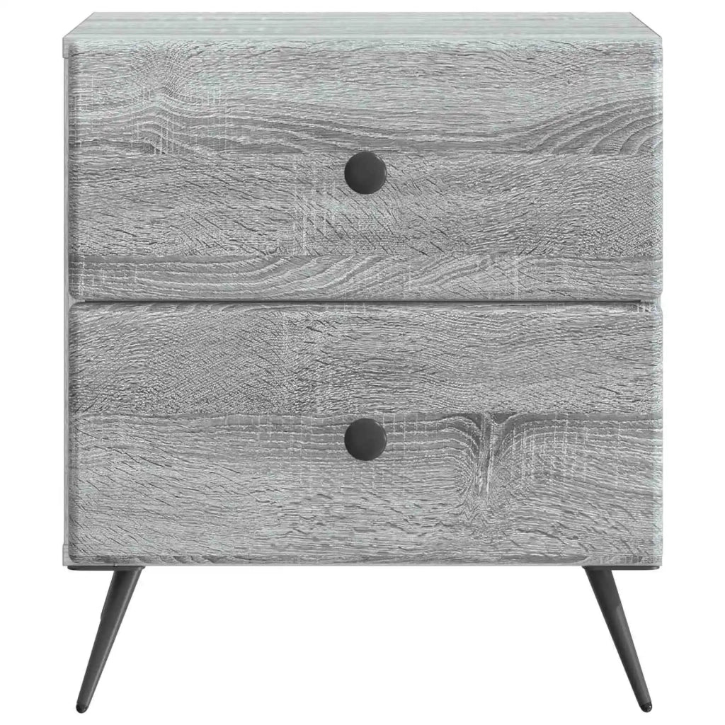 Armadio da Notte 2 pcs Grigio Sonoma 43 x 34,5 x 47,5 cm