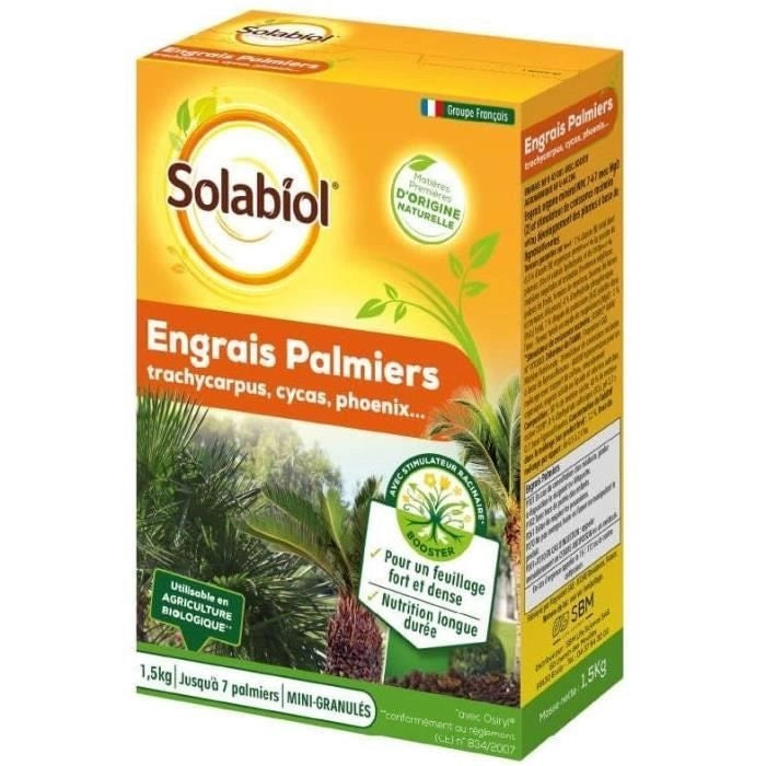 SOLABIOL SOPALMY15 Fertilizzante Palme E Piante Mediterranee - 1,5 Kg