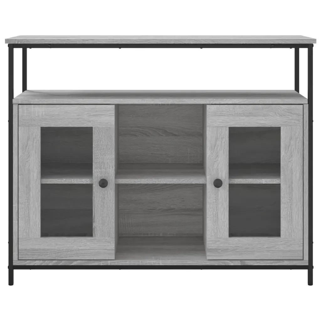 Credenza Grigio Sonoma 100x35x80 cm in Legno Multistrato 835507