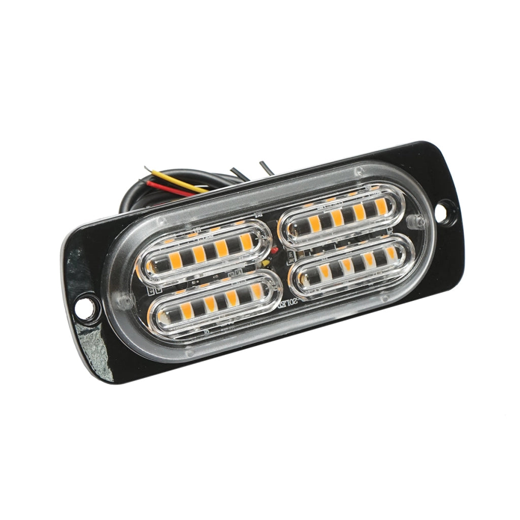 Lampada di segnalazione a LED 12-24V, 20W, gialla, 20 LED 110x40x12mm