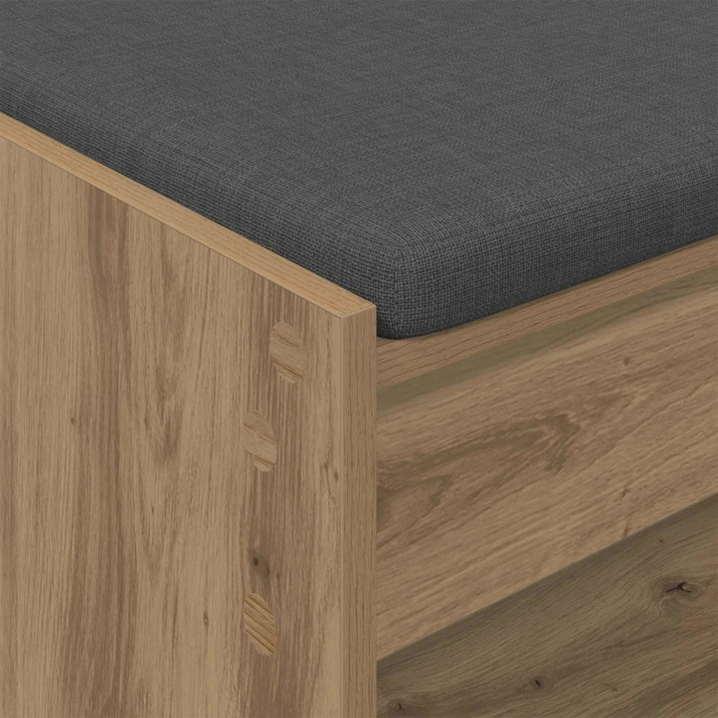 Panca per scarpe con cuscino Rovere Artigianale 83 x 38 x 45 cm 906201