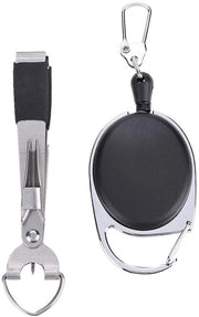 Strumento di Viscopuntura Ergonomico - Multifunzionale - In Acciaio Inossidabile - 9 cm - Manici Antiscivolo - Compreso Raccordo a Zingaro - Attrezzo da Pesca