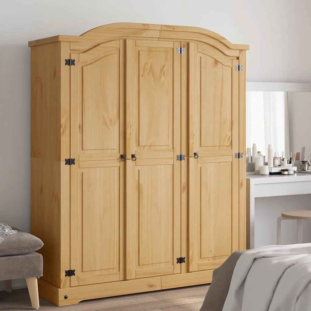 Armadio in Legno di Pino Messicano Corona Range 3 Ante