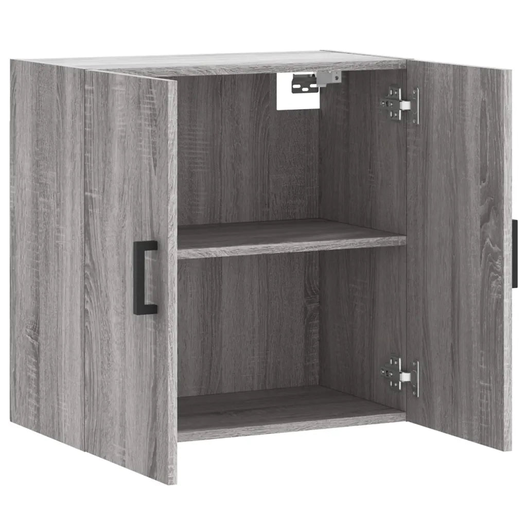 Mobiletto a parete moderno e sospeso pratico contenitore 60 x 31 x 60 cm legno composito grigio 02_0048807