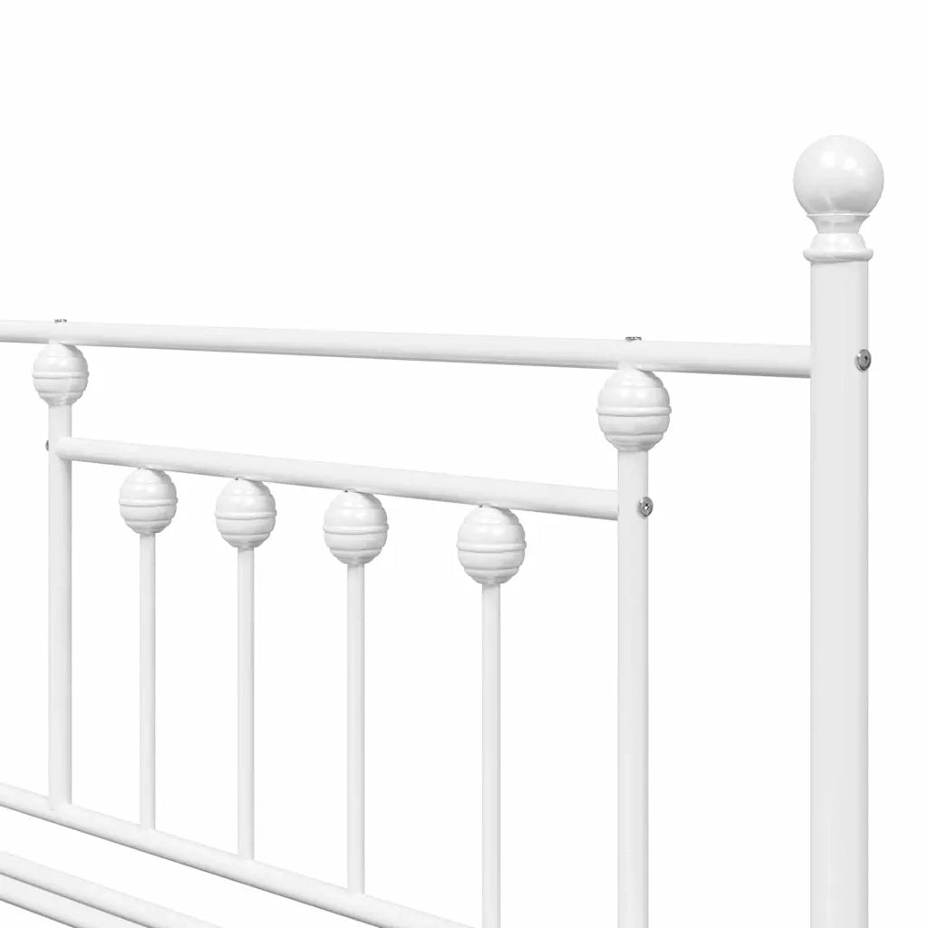 Struttura per letto di giorno-Giroletto Bianco 90 x 200 cm Acciaio