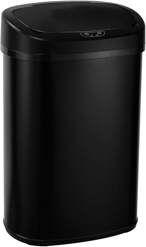 Cestino Automatico per Rifiuti Cucina 58L Grande Capacità Acciaio Inox Lucente con Cinturino Nero