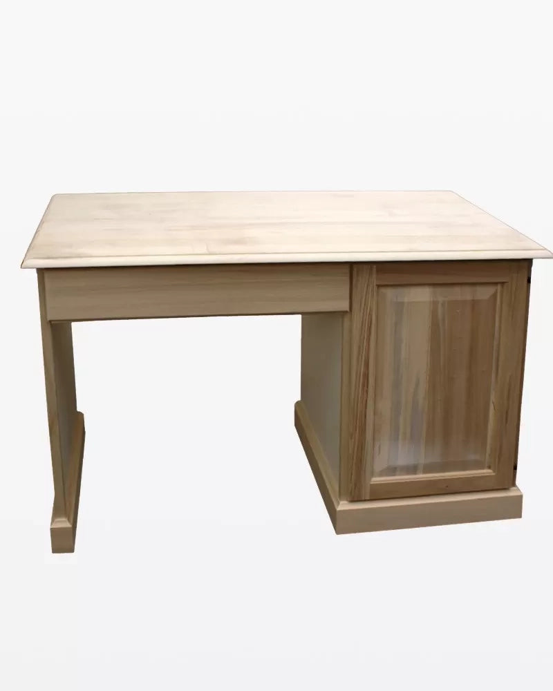 Scrivania porta frigo in legno grezzo l.125 p.56 h.80 (468) - Mobili 2G