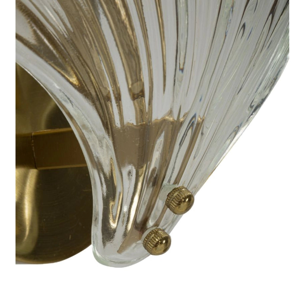 Lampada a Parete Conchiglia, Oro, Metallo, 20x14x22 cm