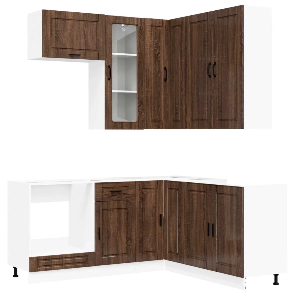 Unità Cucina PORTO 8 pcs Rovere Marrone Legno ingegnerizzato 3438428