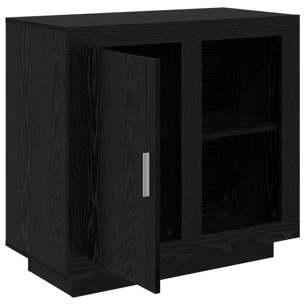 Credenza Rovere Nero 80 x 40 x 75 cm Legno multistrato 880536