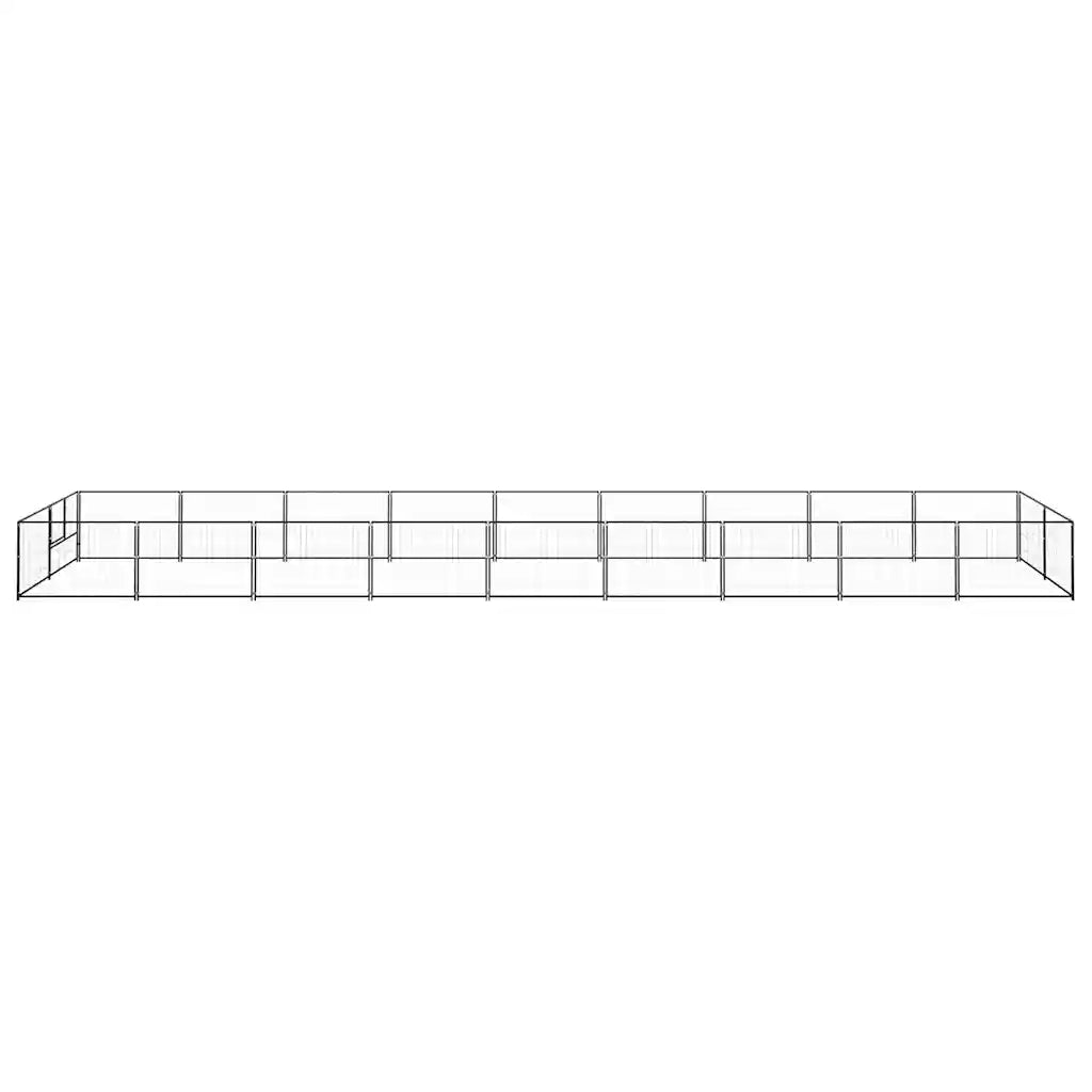 Gabbia per Cani Nera 18 mÂ² in Acciaiocod mxl 120824
