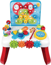 Art&Craft Desk, Banchetto Multiattivita, Elettronico Bilingue, Luci, Suoni, Frasi, Canzoni, 20 Bottoncini, 4 Ingranaggi,