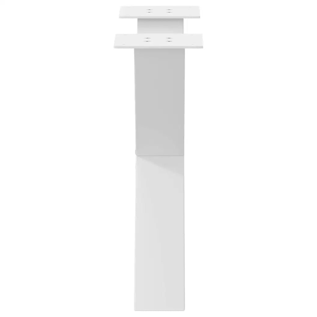 Gambe per Tavolino da Caffè a Forma di X 2 pz Bianche 50x(42-43) cm Acciaio 4012957