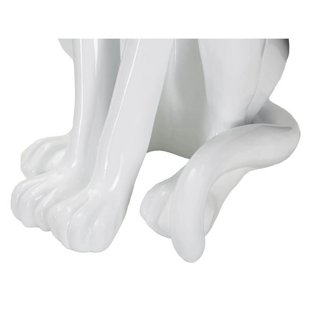 Statua leopardo seduto dorato cm 27X38X74 - LEOROS