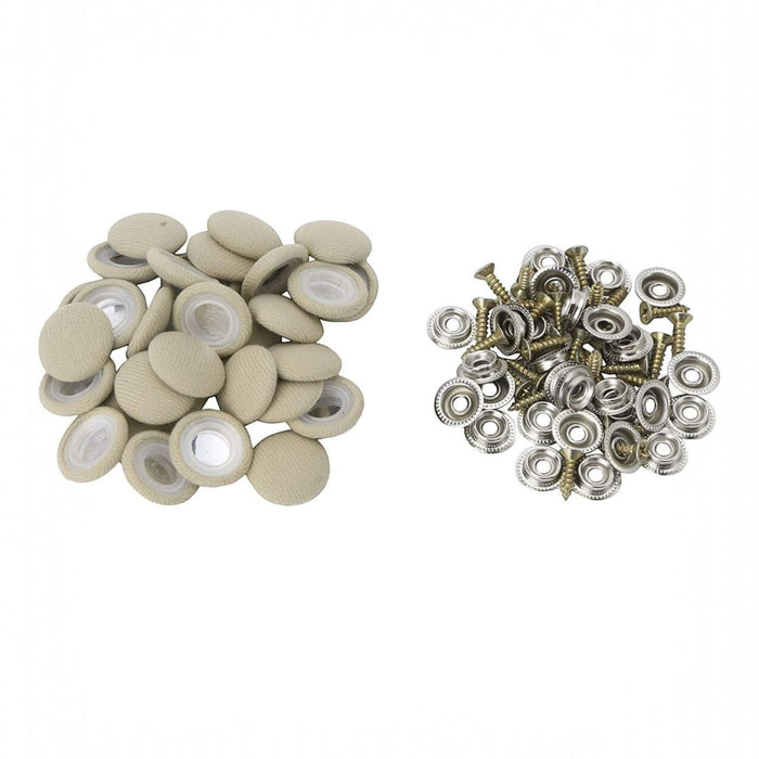 40Pz Rivetti Per Riparazione Tetto Auto Kit, Puntine Per Cielo Auto Pulsanti Beige