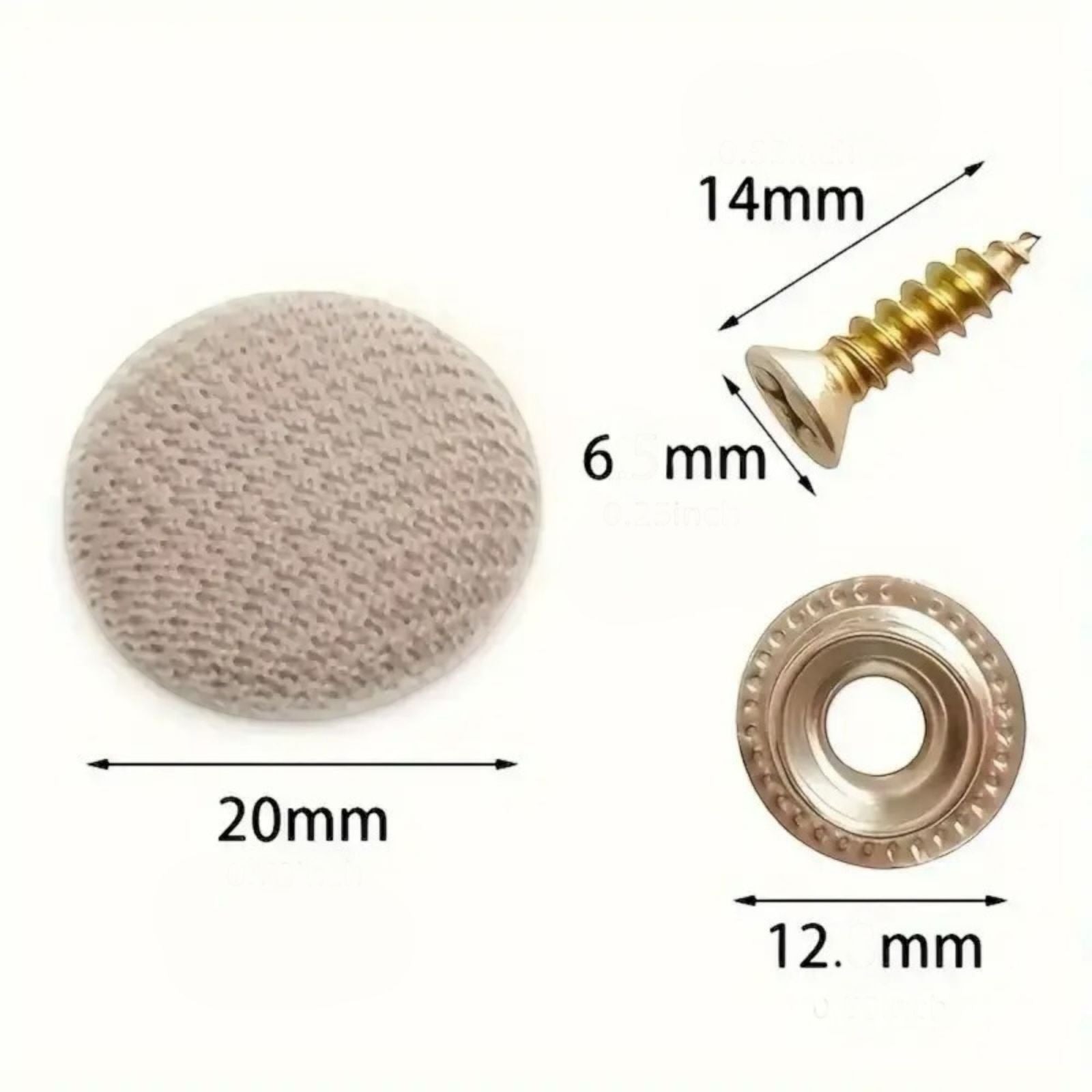 40Pz Rivetti Per Riparazione Tetto Auto Kit, Puntine Per Cielo Auto Pulsanti Beige