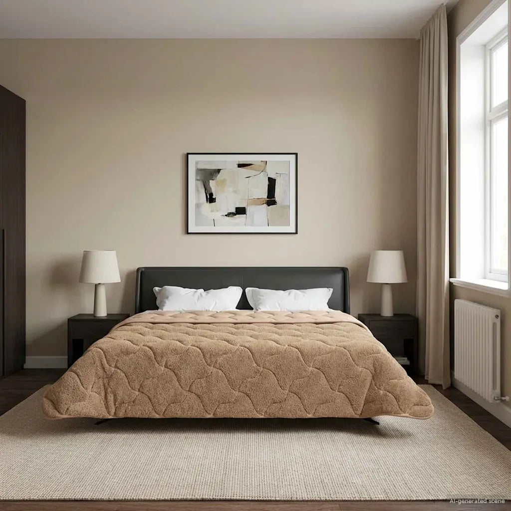 Duvet Invernale Talpa 200 x 220 cm Microfibra e Fleece Teddy