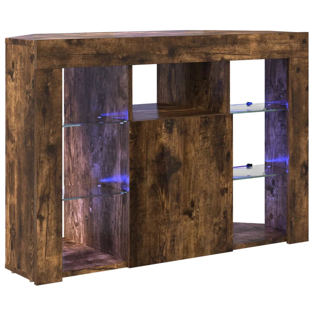 Mobile TV LED Angolare 100x40x68cm Rovere fumé 889790