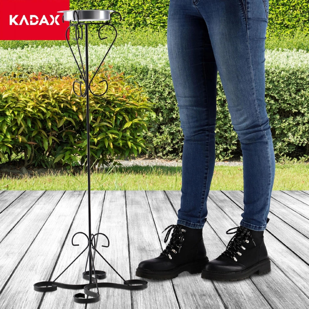 Posacenere da esterno KADAX, posacenere da giardino in metallo massiccio, stile retrò