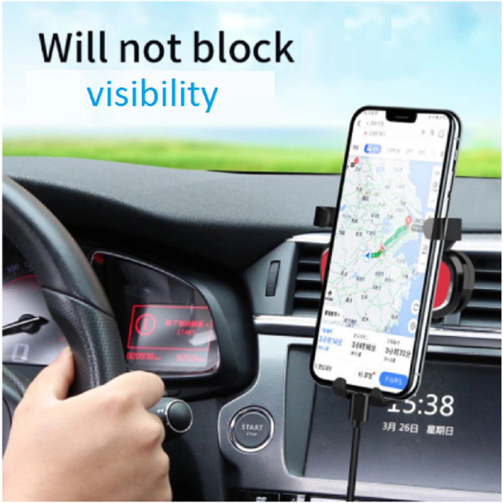 Trade Shop - Supporto Mobile Per Auto Q-zg55 Portacellulare Attacco Presa Aria Rotazione 360° -