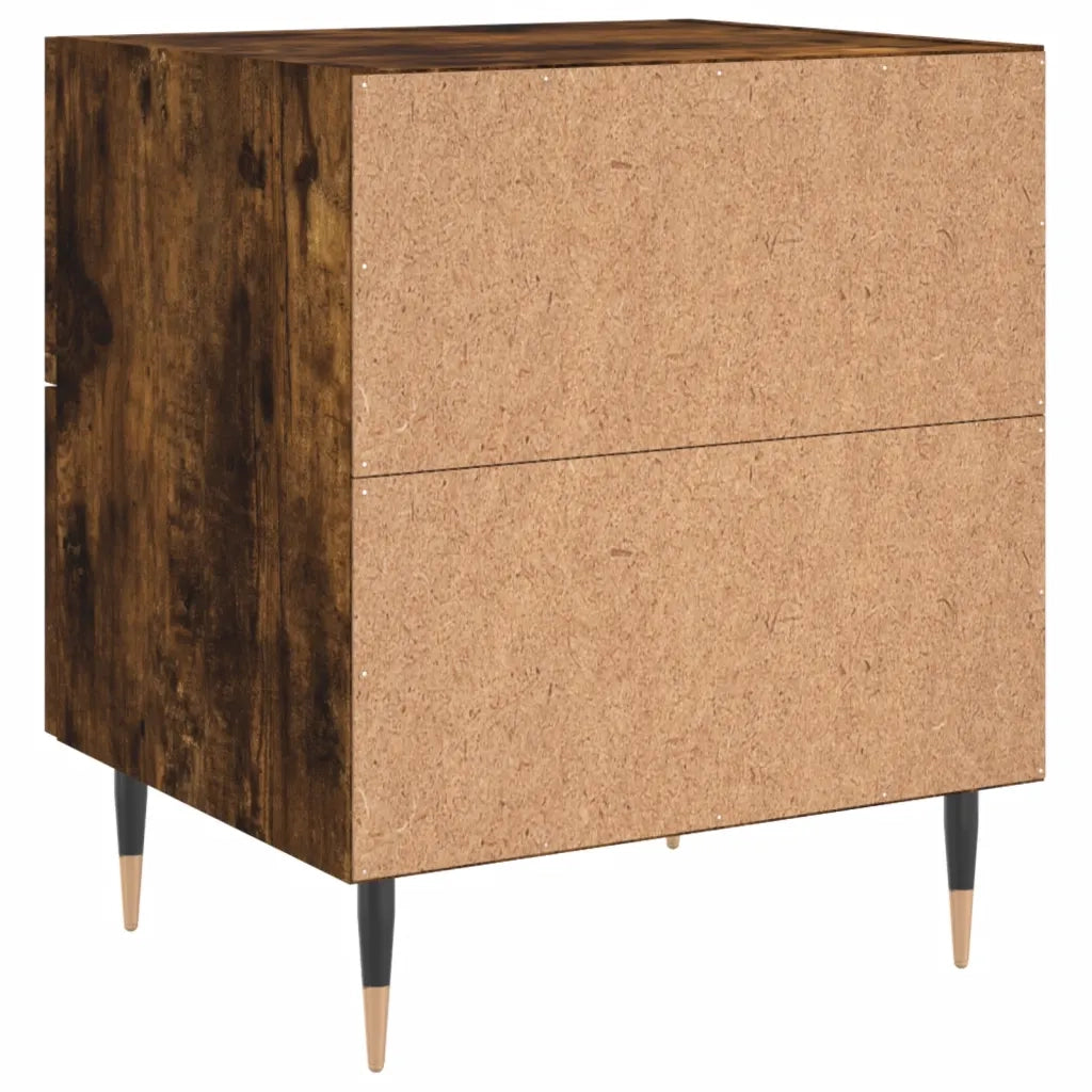 Comodino-Tavolino da notte Rovere Fumo 40x35x47,5 cm in Legno Multistrato 223911
