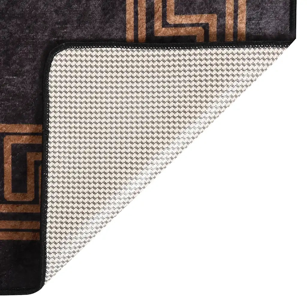 Tappeto Lavabile 160x230 cm Nero e Oro 337931