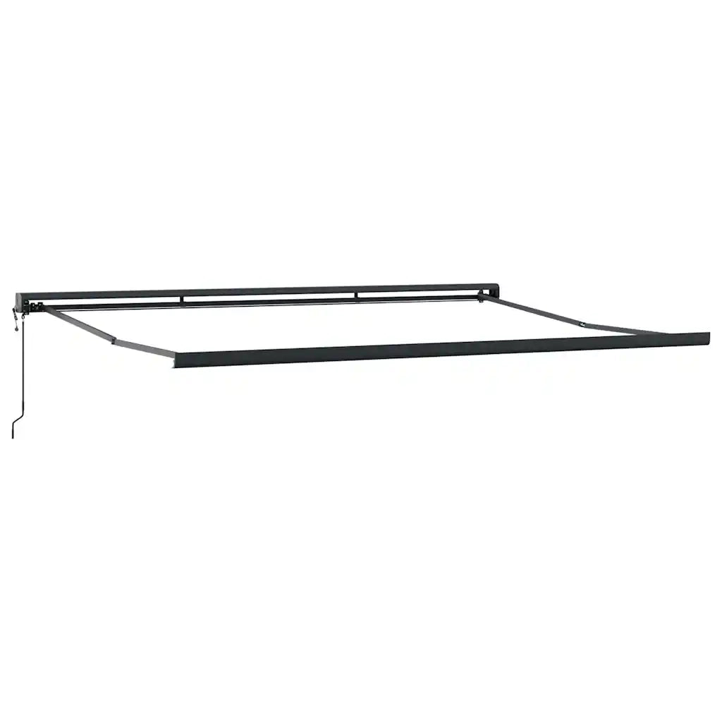 Tenda Retrattile Antracite e Bianca 4,5x3 m Tessuto e Alluminio